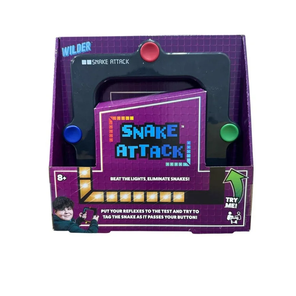 Snake Attack Electronic Handheld Game – Solo and Multiplayer Reflex Game for Kid